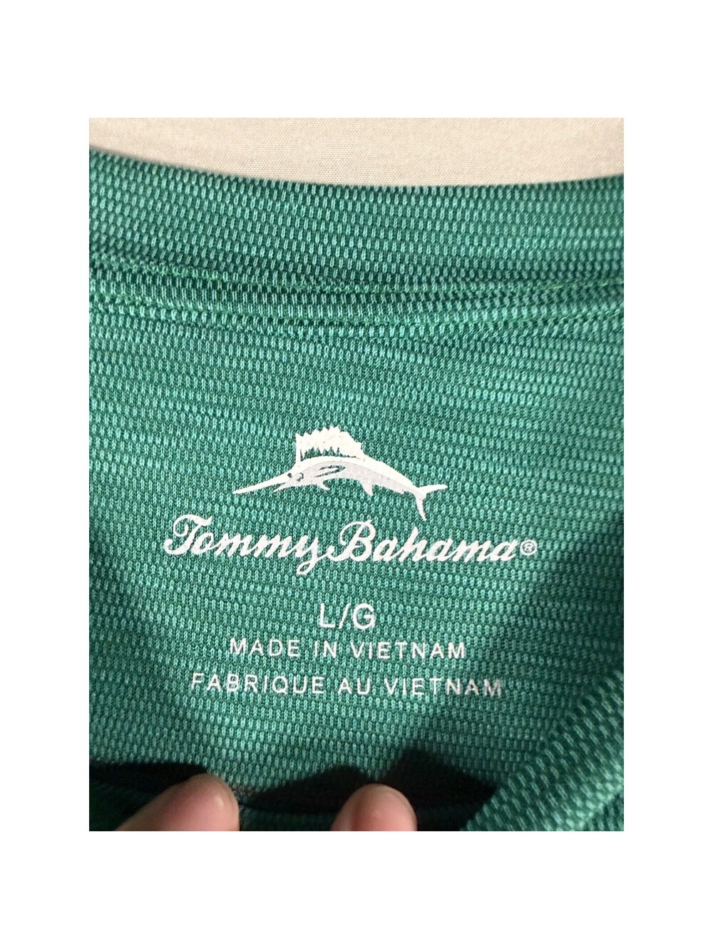 Tommy Bahama Mens Green Space Dye T-Shirt Short Sleeve Tencel Blend Large - Picture 2 of 7